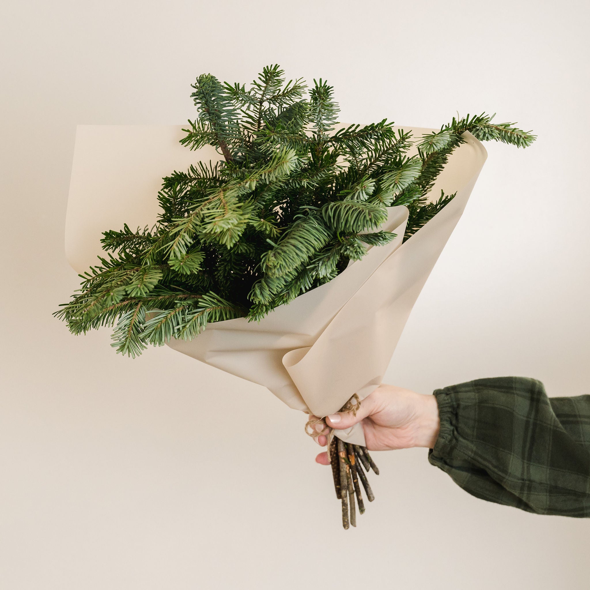 a bouquet of fragrant fir greenery